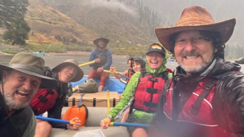 Ephie and family rafting in Hurricane Hilary
